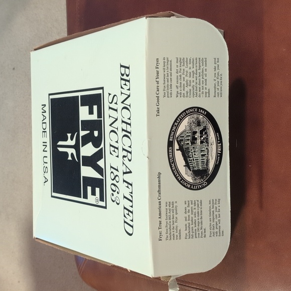 Frye Mens Harness Distressed Dark Brown Leather Boots - Picture 8 of 10